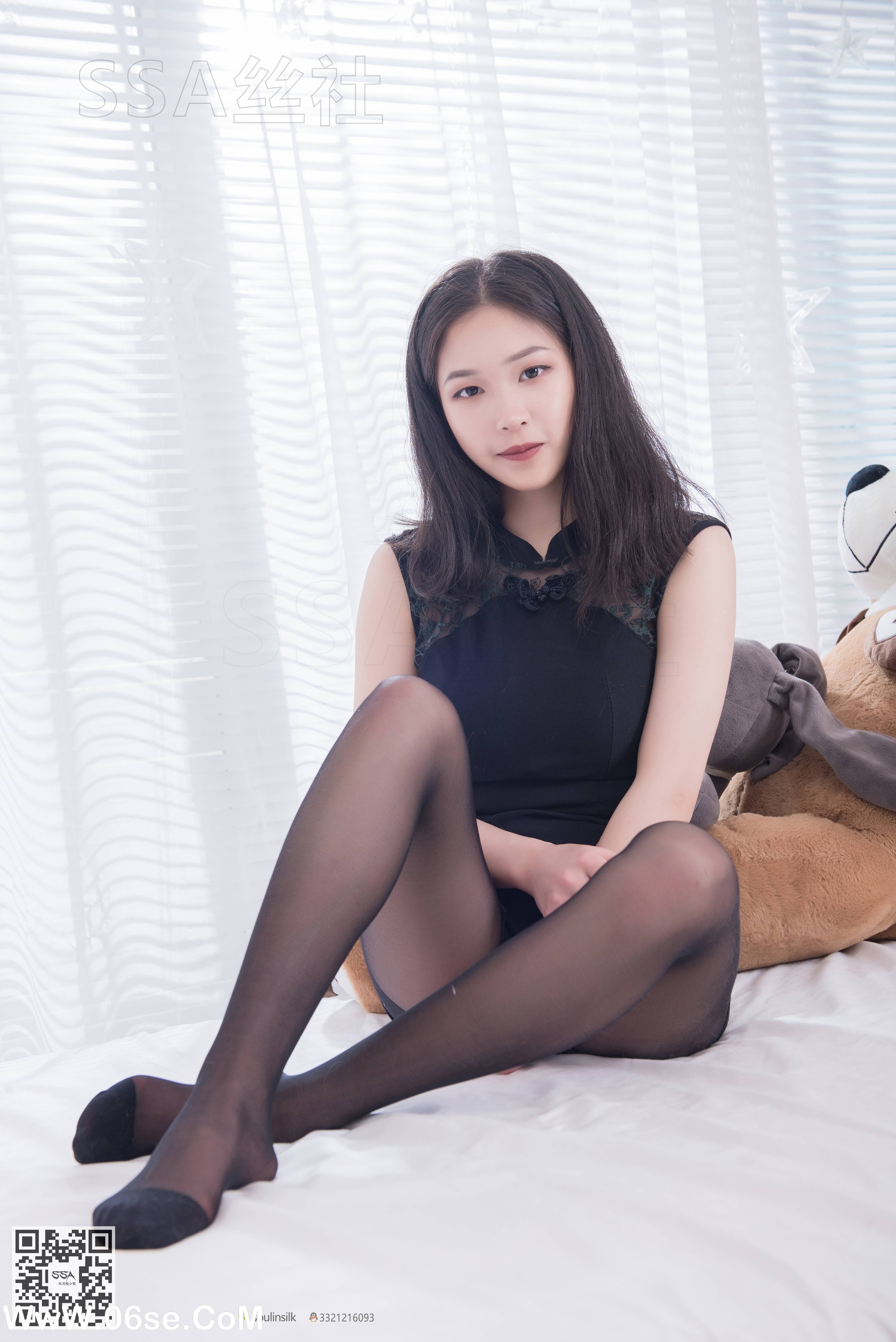 图片[111]-[SSA丝社] NO.101 佳佳 腿模佳佳短旗袍性感特写[135P1.26G]-六色网