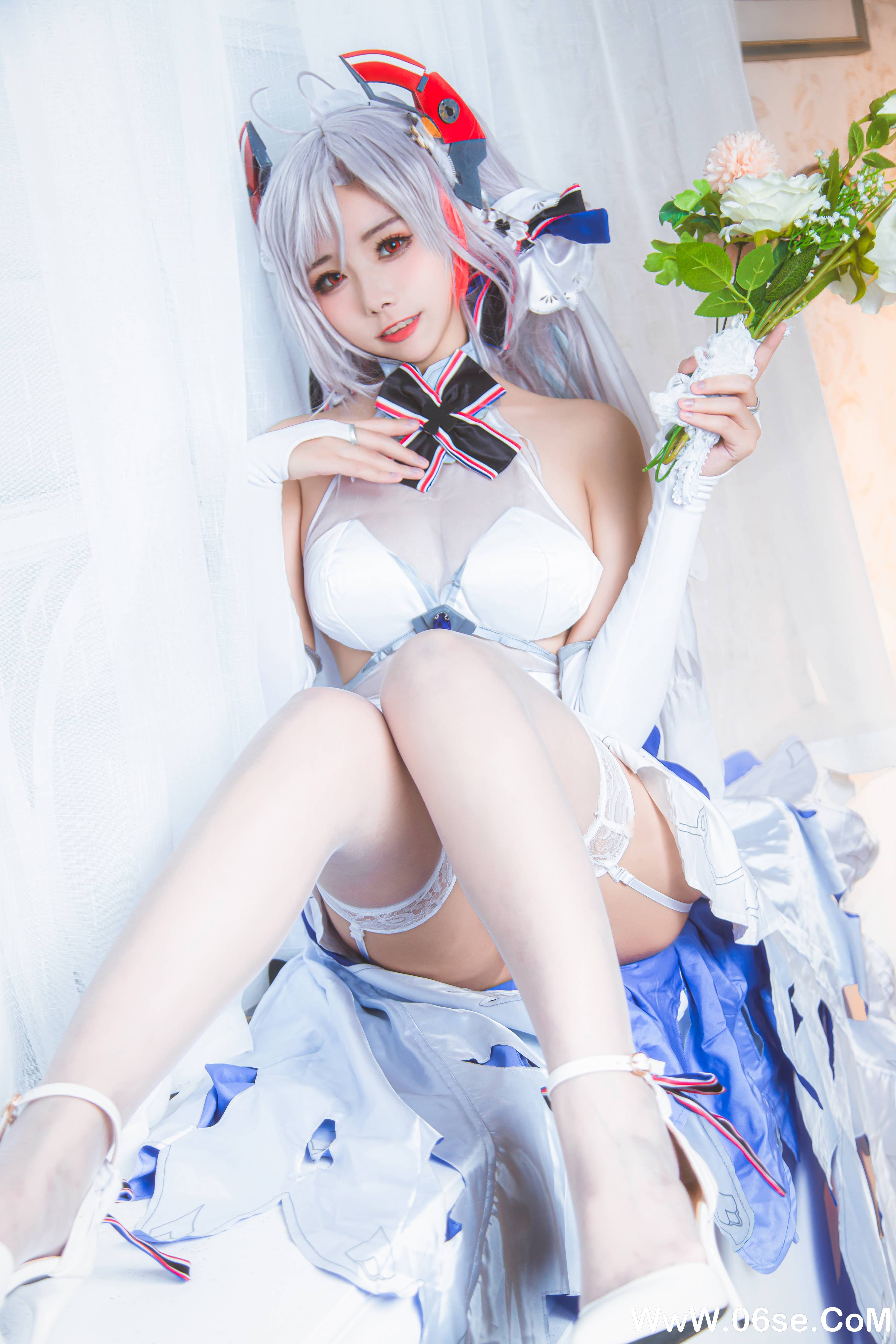 图片[2]-Momoko葵葵 NO.034 — 欧根之花嫁[20P109M]-六色网