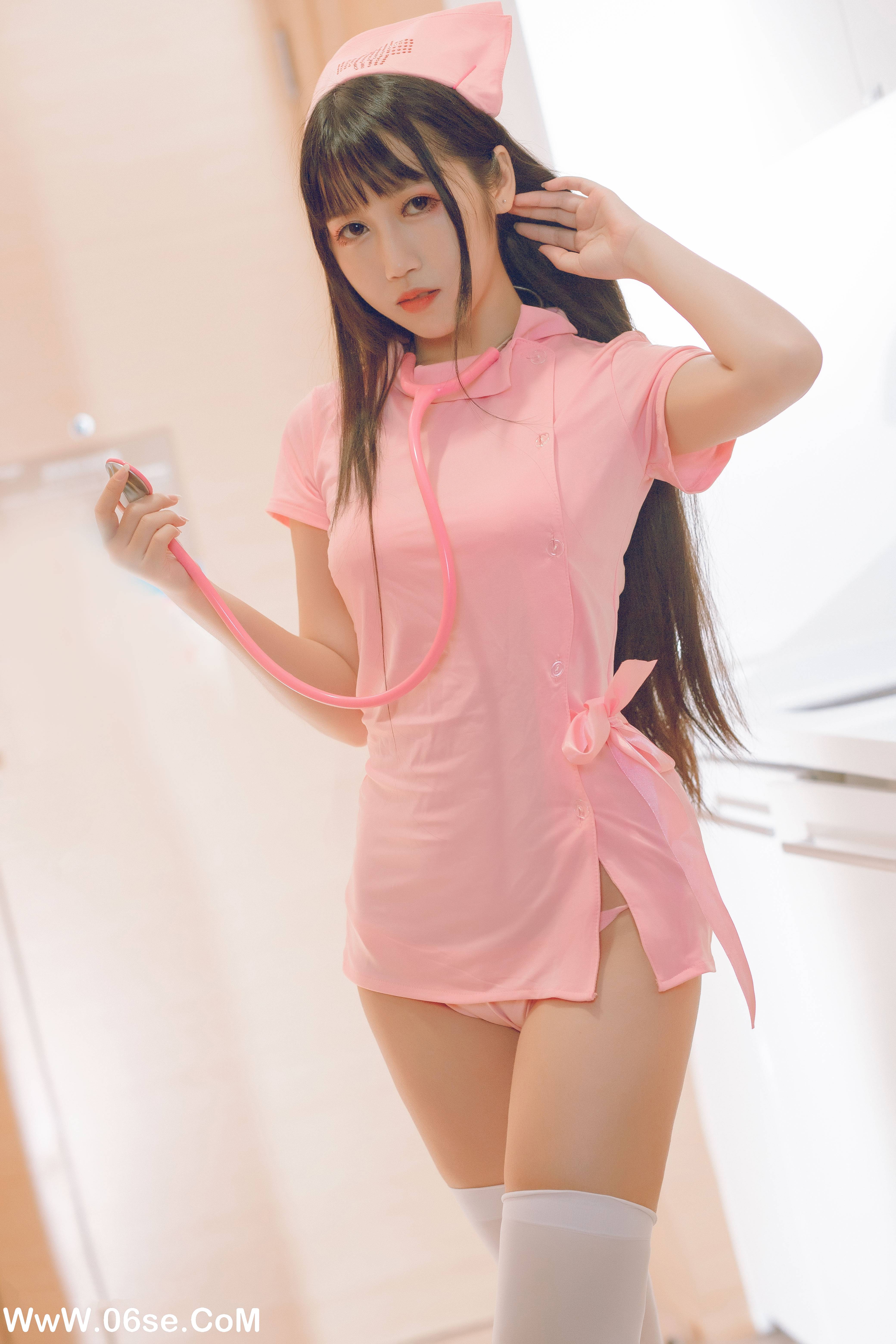 不呆猫 NO.007 - 粉红护士[42P376M]-六色网