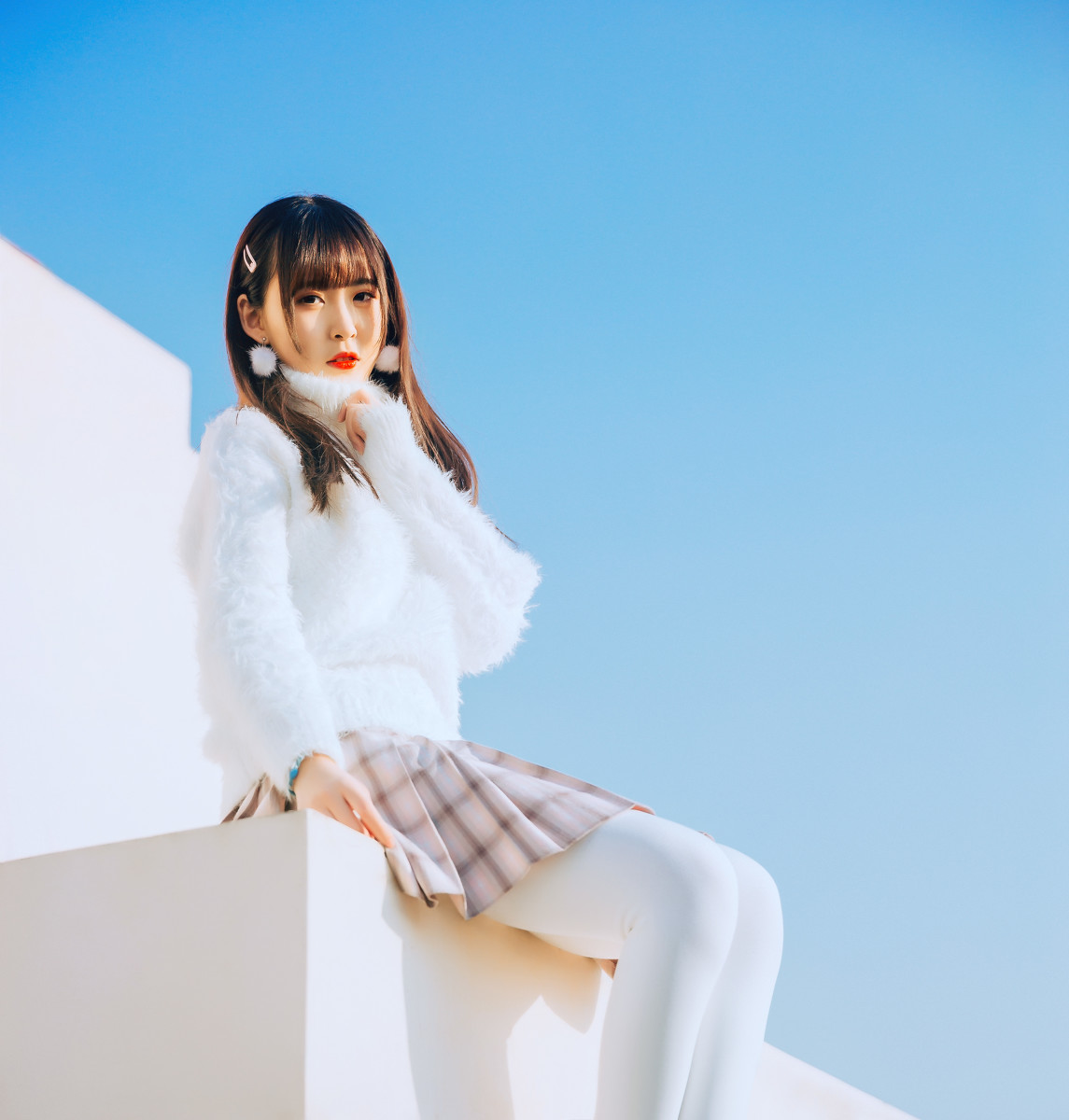 天台の少女-六色网