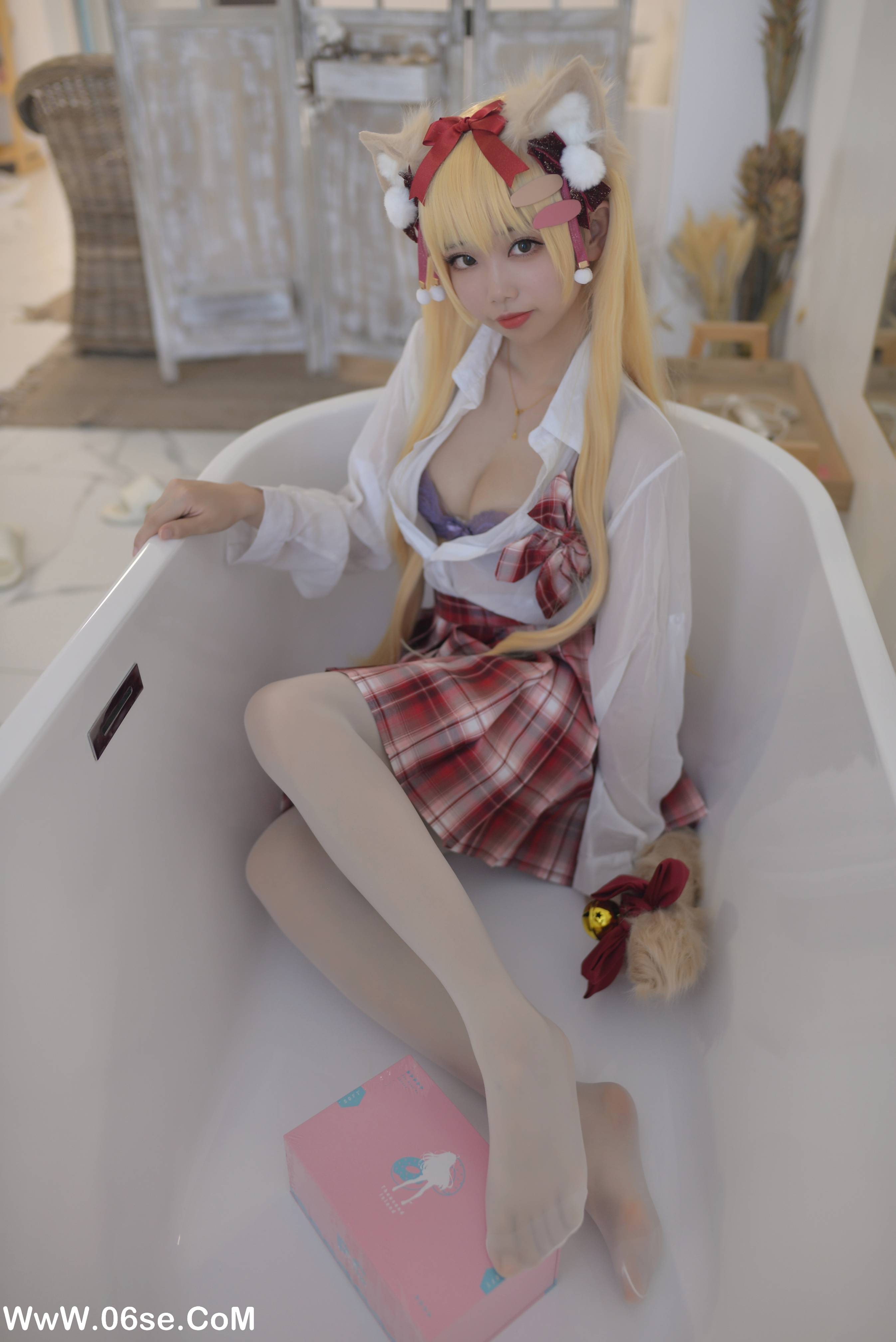 图片[3]-Cos小姐姐雪琪 NO.071 – 千岛酱猫耳[35P215M]-六色网