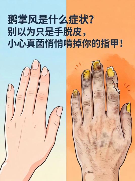 鹅掌风是什么症状？别以为只是手脱皮，小心真菌悄悄啃掉你的指甲！(1)