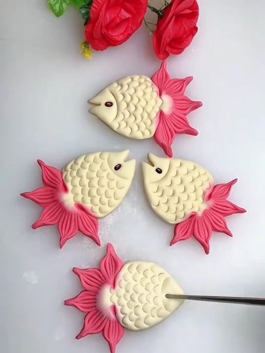 小鱼馒头这样做太好看了 #花样面食制作#
