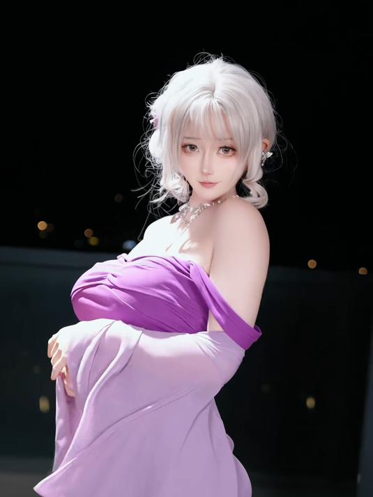 “像这样的，记得叫妈妈。” 御姐 紫色战袍