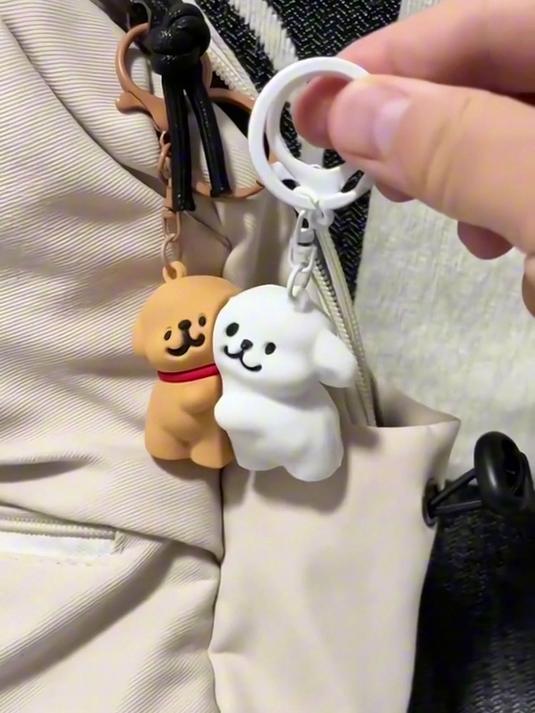 这么可爱的线条小狗钥匙扣,当然要和女朋友一人一个啦,快安排