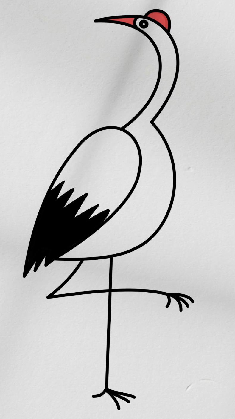 用数字234画一只丹顶鹤,不会的学起来吧!#丹顶鹤简笔画 #数字简笔画 #鸟的简单画法