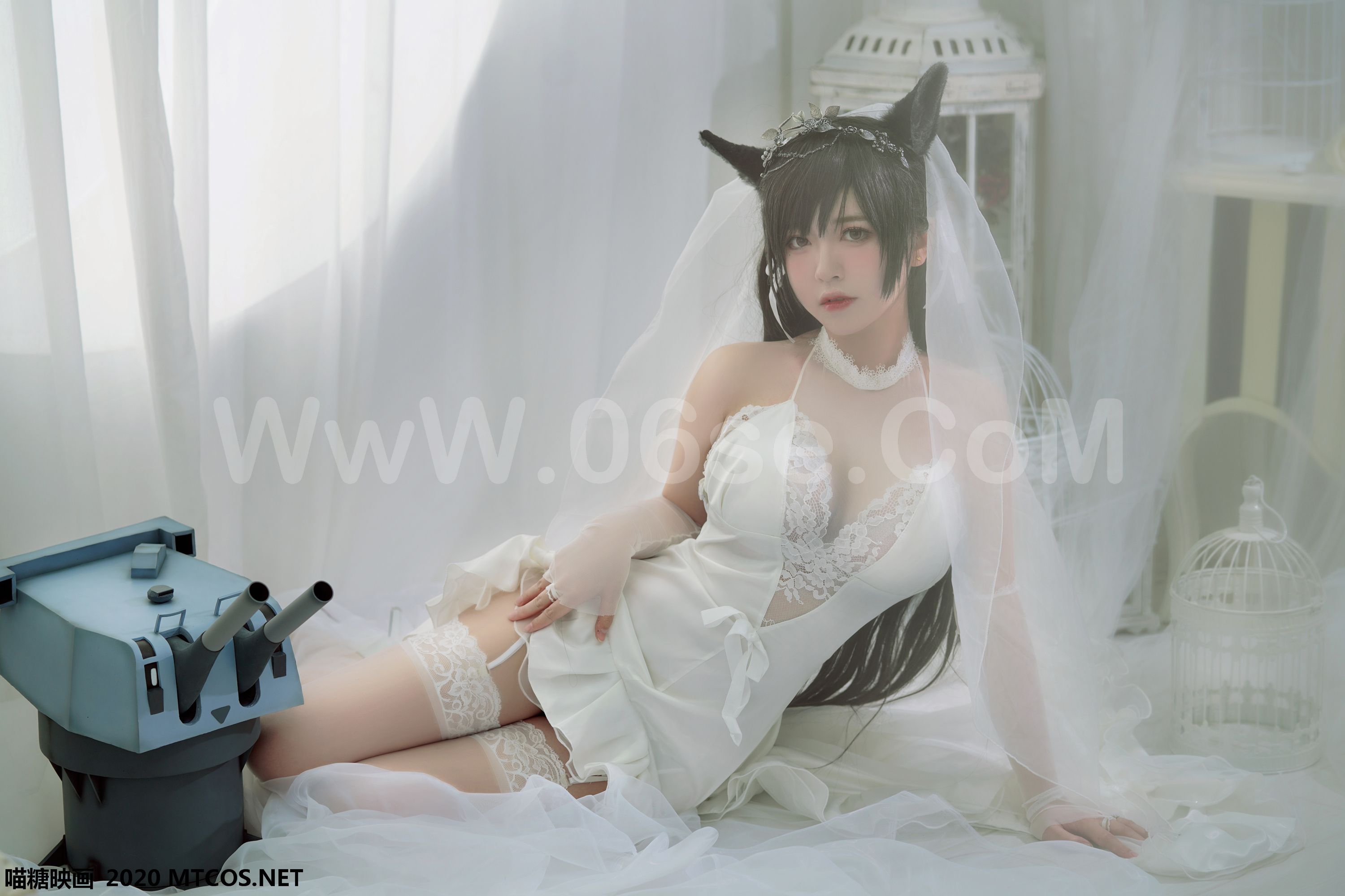 图片[12]-[MTCos] 喵糖映画 Vol.115 半半子 婚纱爱宕-六色网