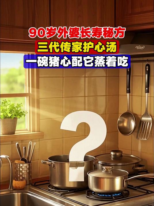 90岁外婆长寿秘方,三代传家护心汤,一碗猪心配它蒸着吃