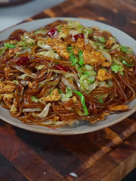粉丝炒包菜真的很不错