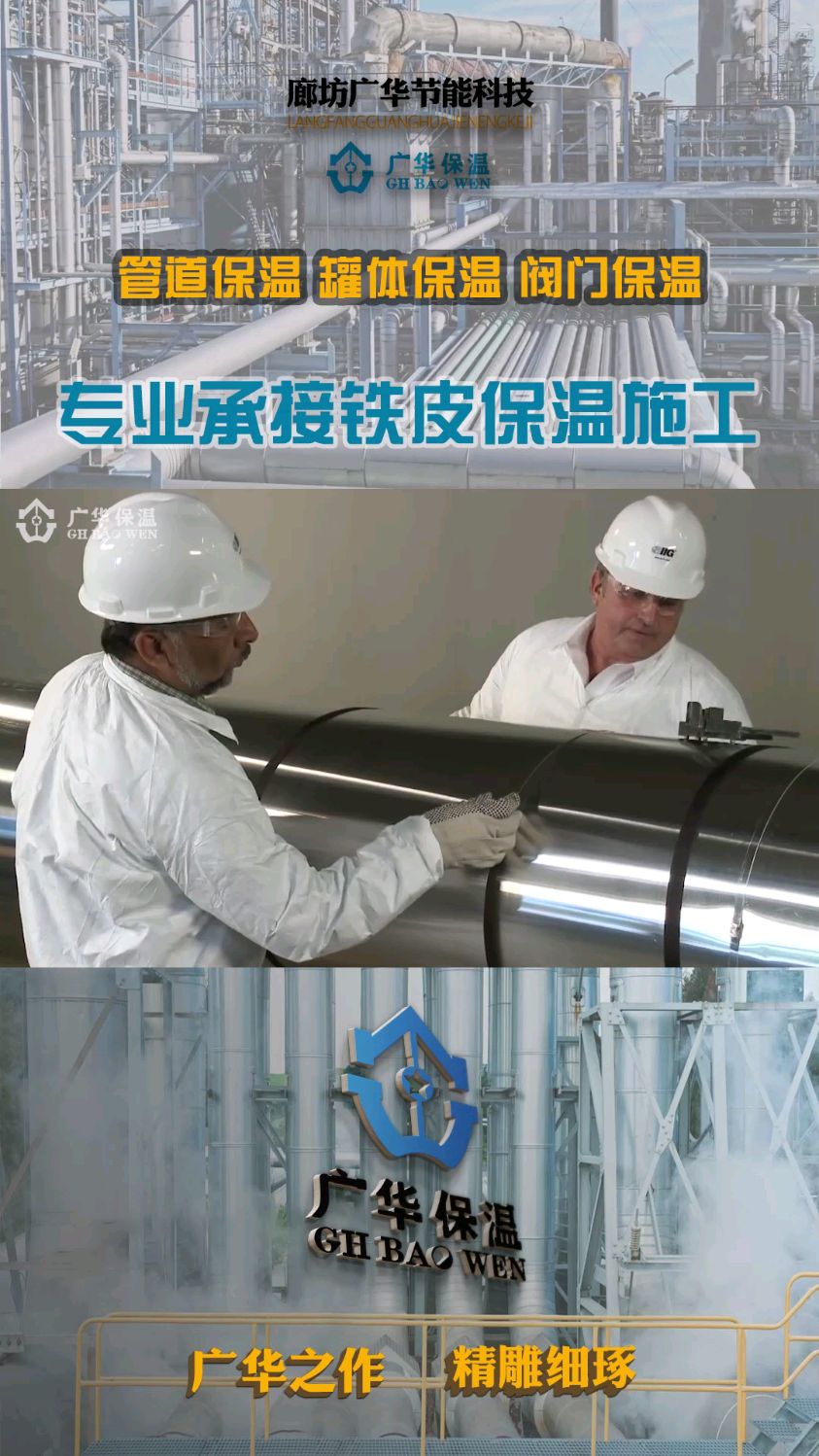 铁皮管道保温施工蒸汽管道铁皮管道施工队伍