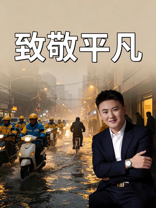 请为每一份外卖好评手救下被冲走的孩子