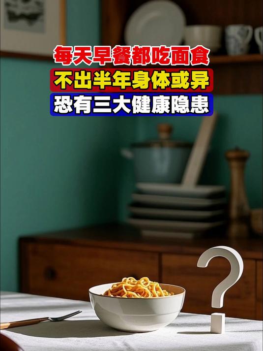 每天早餐都吃面食,不出半年身体或异,恐有三大健康隐患