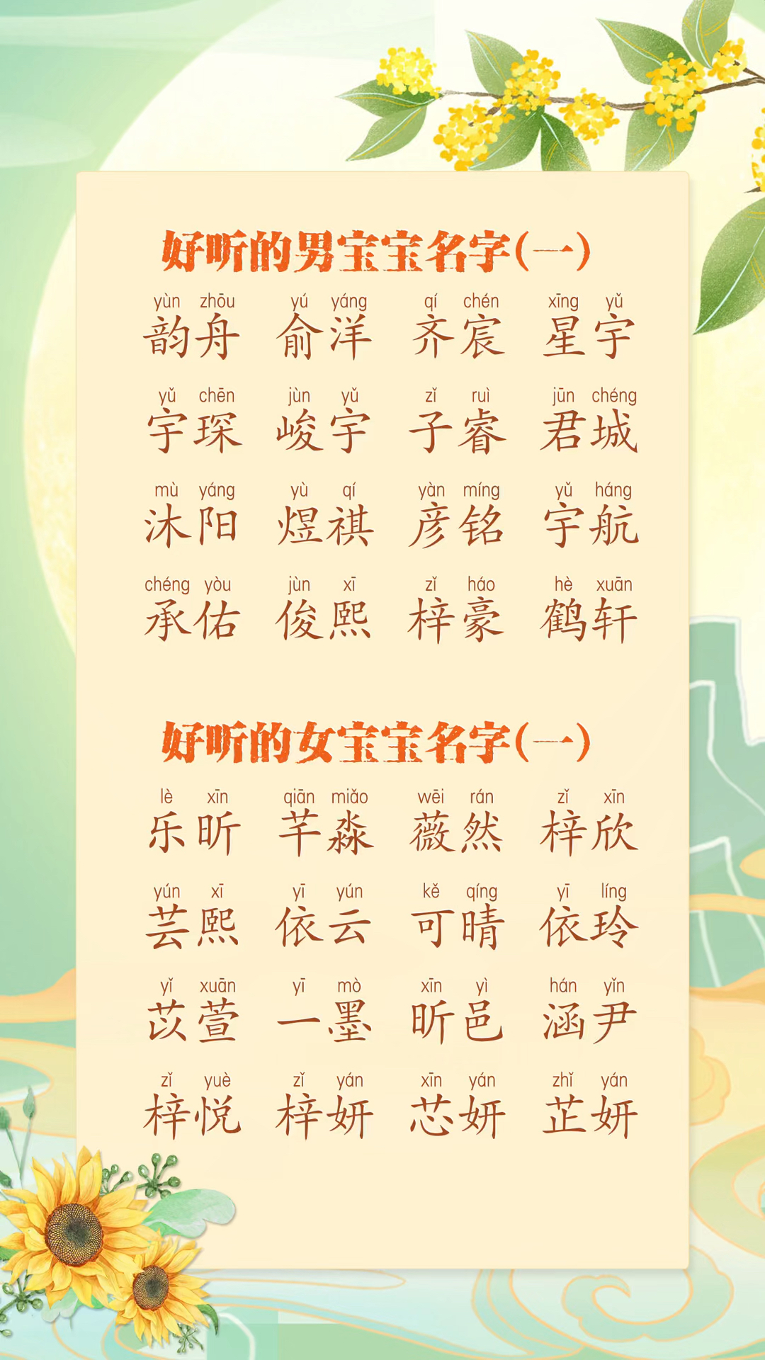 最洋气好听的宝宝名字大全,2023好听的宝宝起名推荐