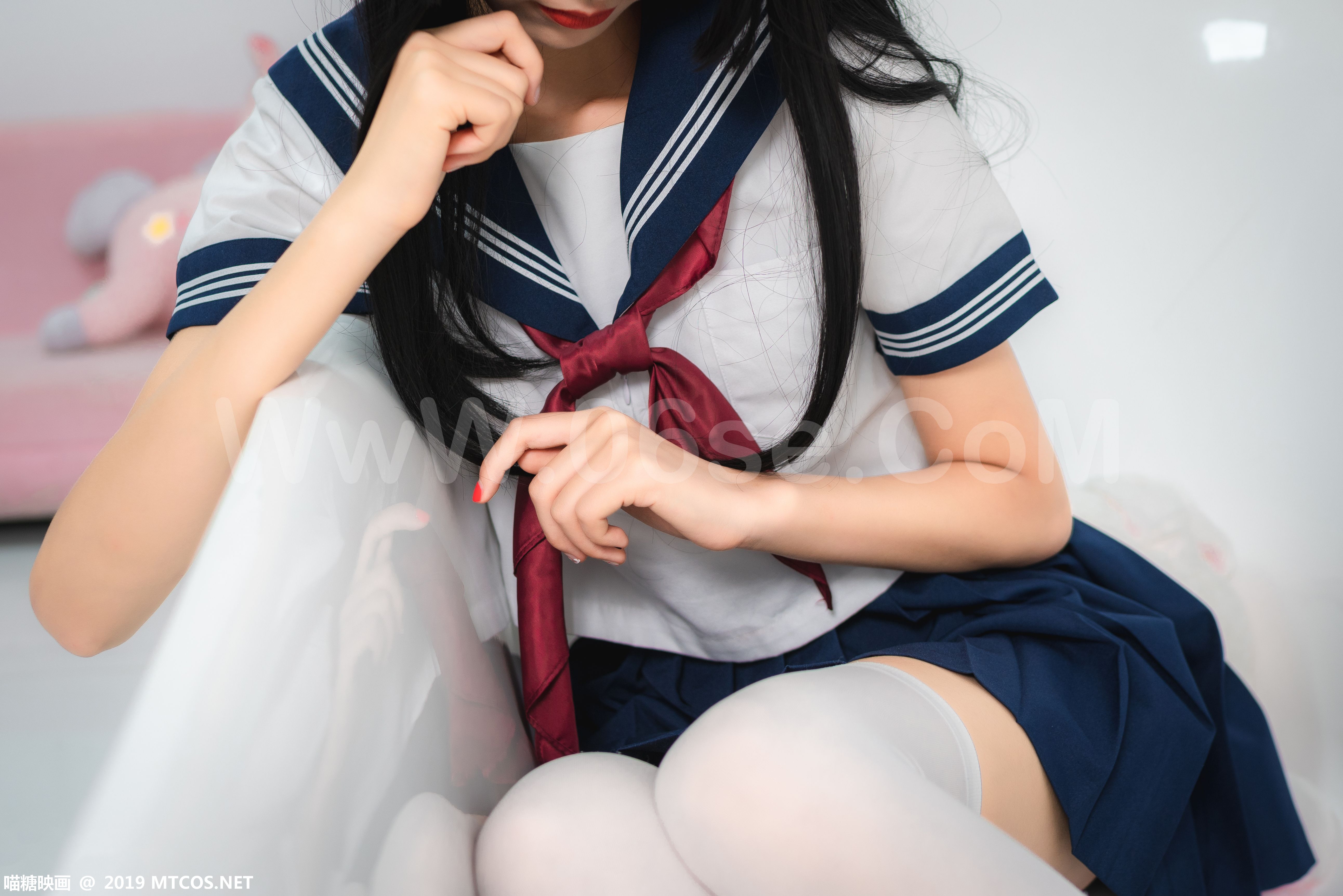 图片[42]-[MTCos] 喵糖映画 Vol.012 蓝白水手服-六色网