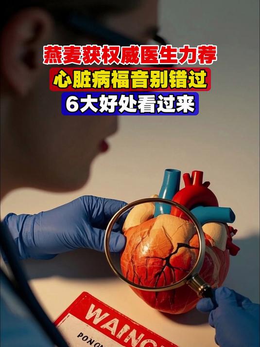 燕麦获权威医生力荐,心脏病福音别错过,6大好处看过来
