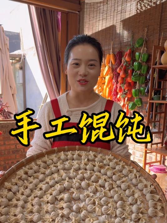 朵朵今天做的手工馄饨,汤鲜味美,做法简单又好吃,百吃不厌