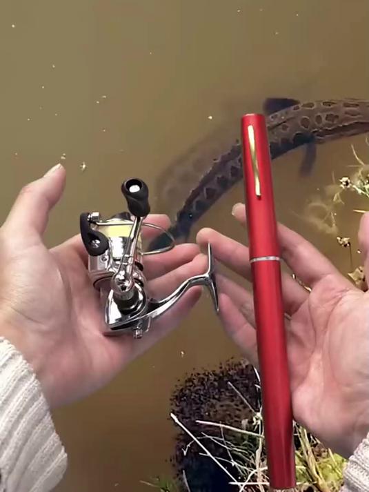 鱼竿选的好,钓鱼没烦恼!这款钢笔海竿,超轻超硬,小巧便携!