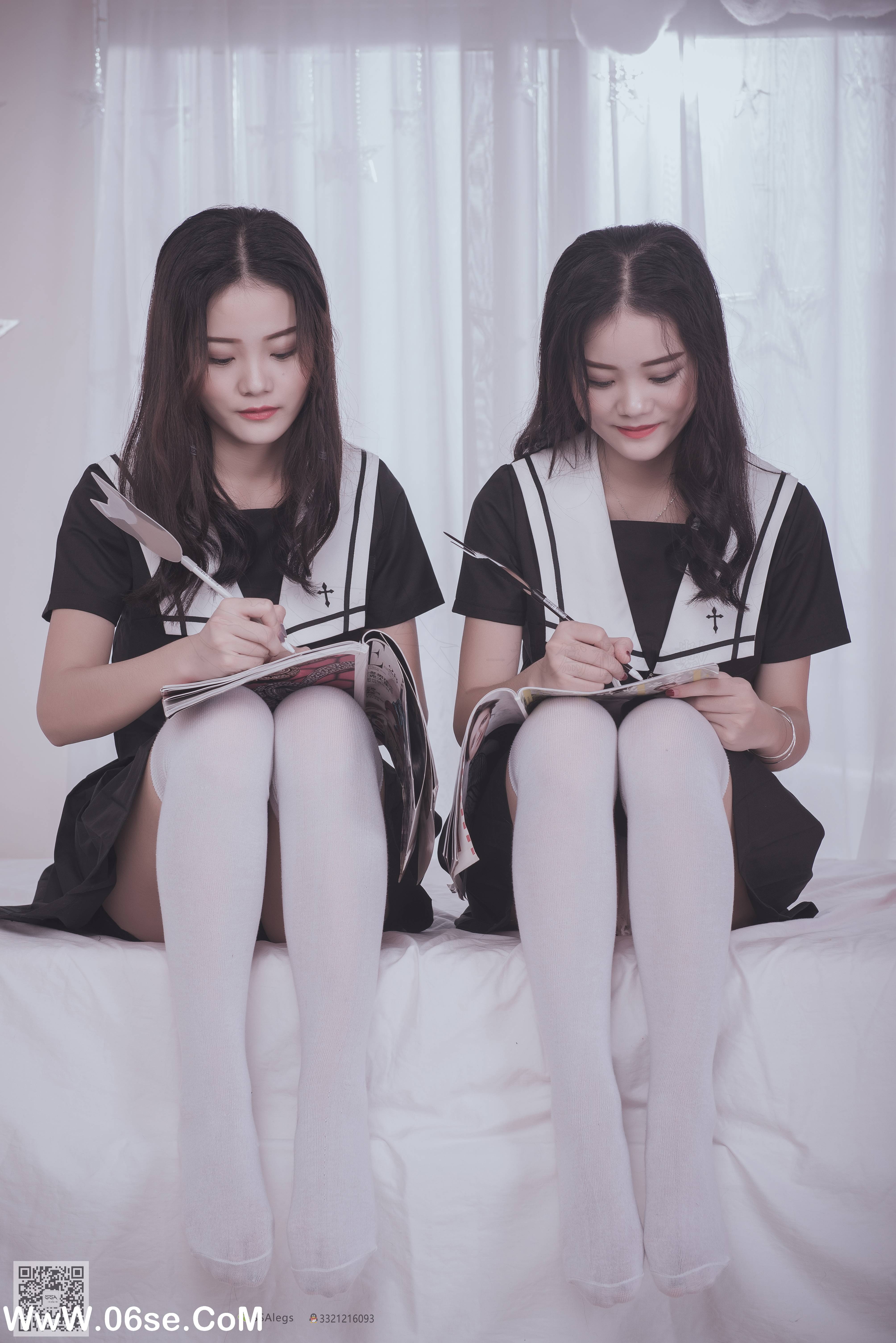 图片[31]-[SSA丝社] NO.028 青青姐妹 姐妹花的JK情[85P928M]-六色网