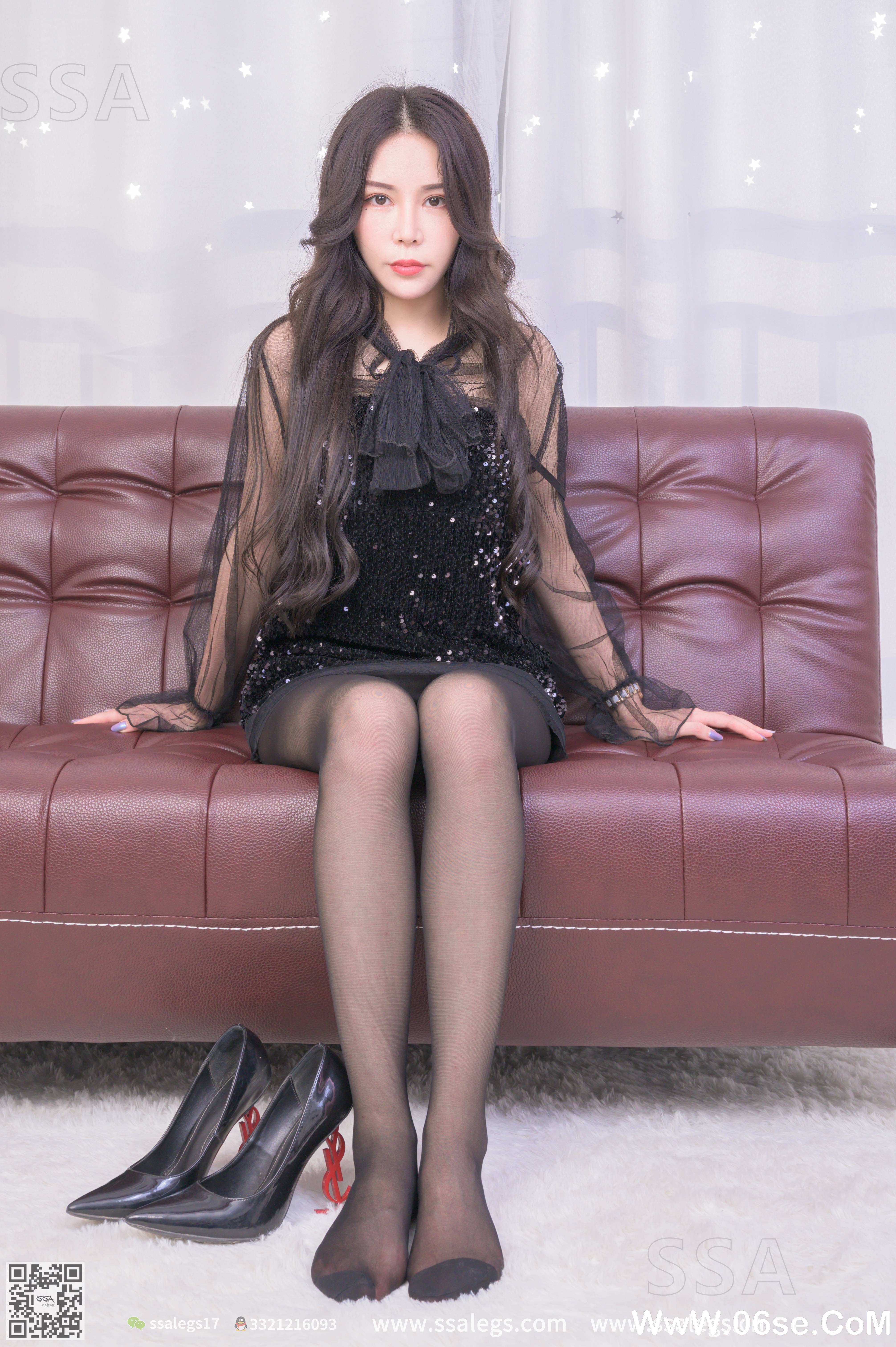 图片[47]-[SSA丝社] NO.303 娜娜御姐的黑纱裙黑丝写真(下) [126P1.33G]-六色网