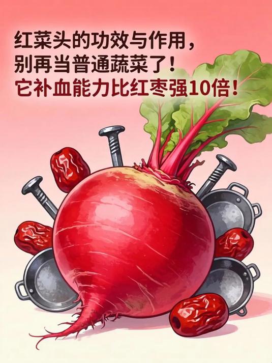 红菜头的功效与作用，别再当普通蔬菜了！它补血能力比红枣强10倍！