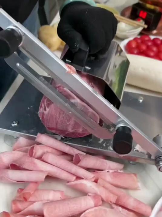 牛羊肉切卷机家用手动小型刨肉机肥牛冻肉薄片多功能切菜器切菜Y