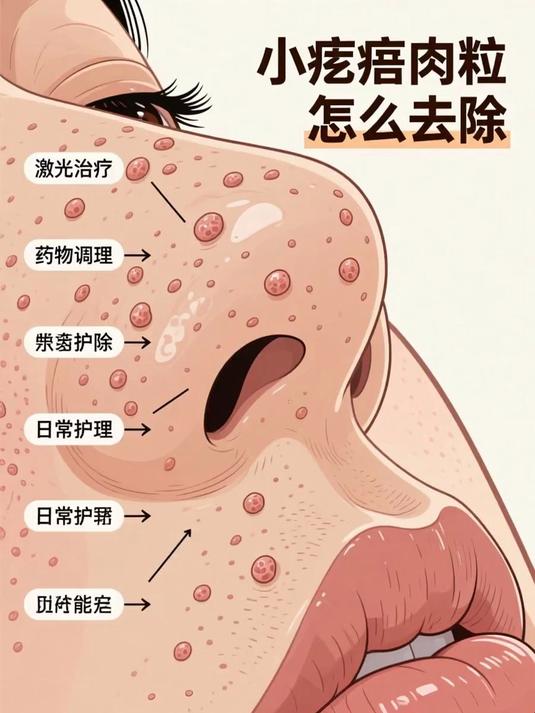 小疙瘩肉粒怎么去除
