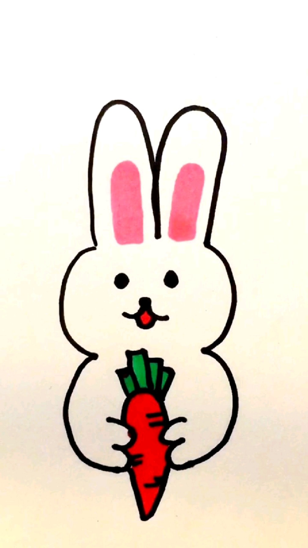 可爱小兔子简笔画来啦,超级简单,小朋友画起来吧
