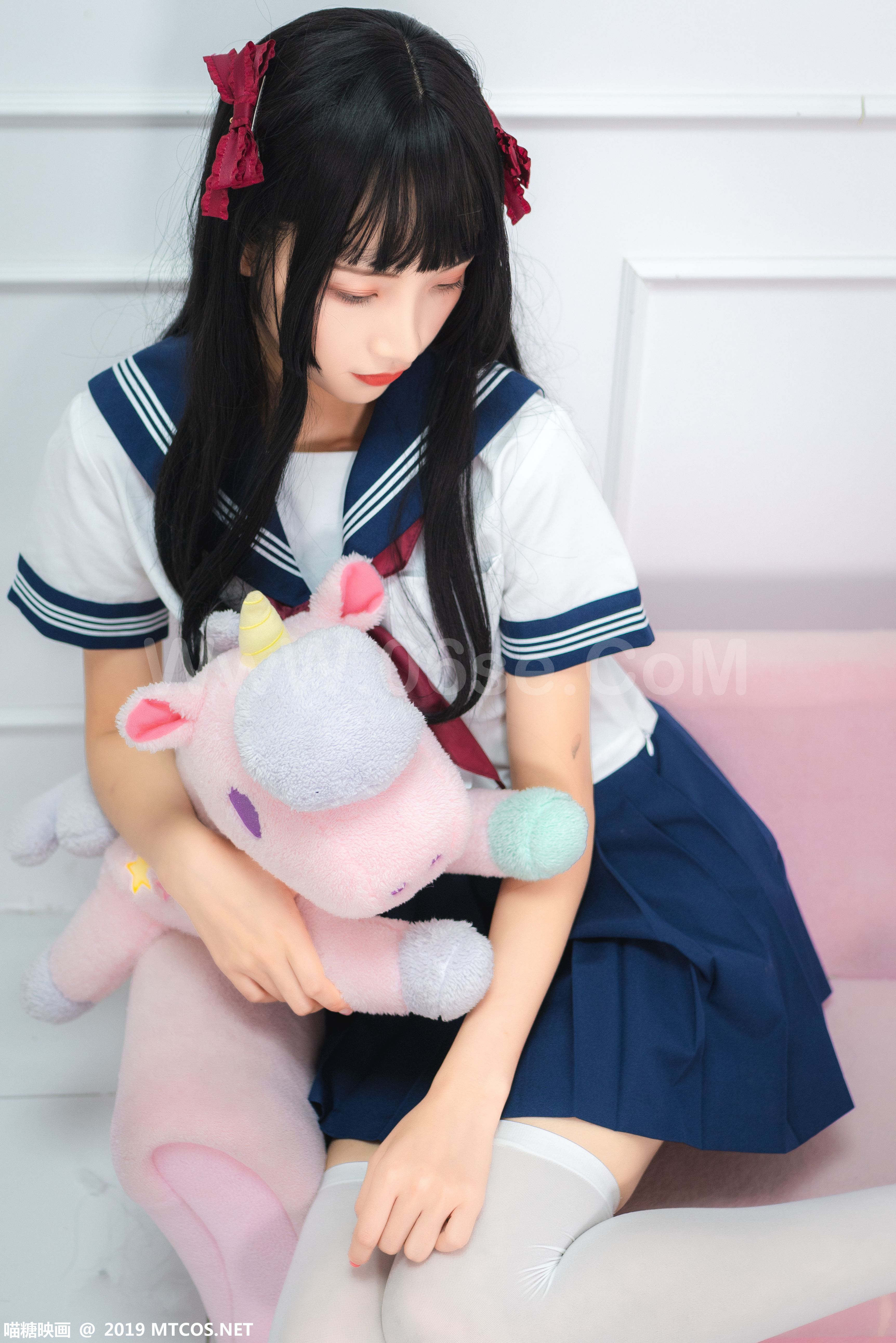 图片[27]-[MTCos] 喵糖映画 Vol.012 蓝白水手服-六色网