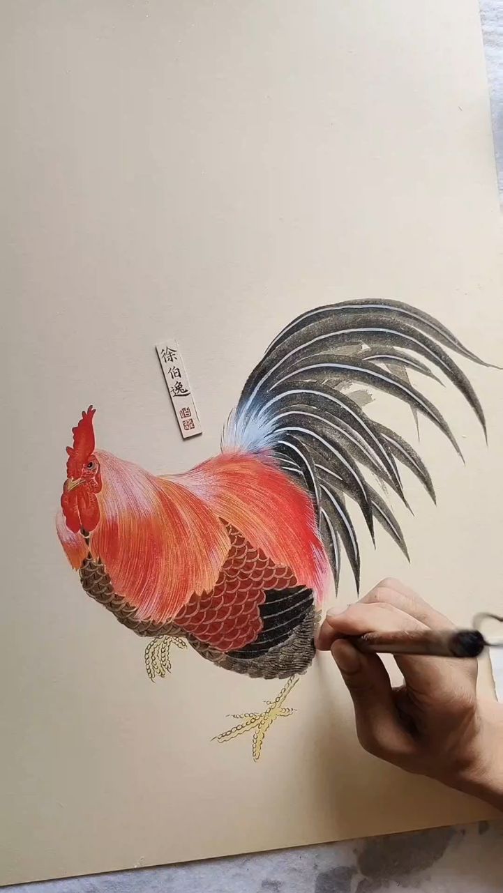 简简单单画公鸡