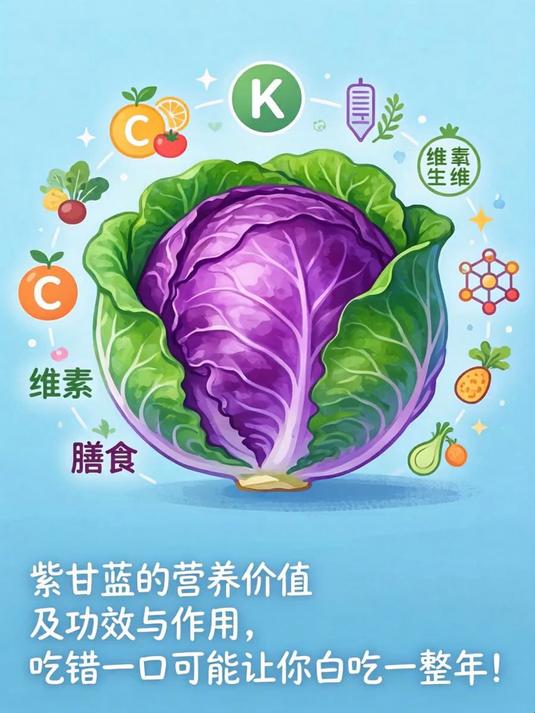 紫甘蓝的营养价值及功效与作用,吃错一口可能让你白吃一整年!