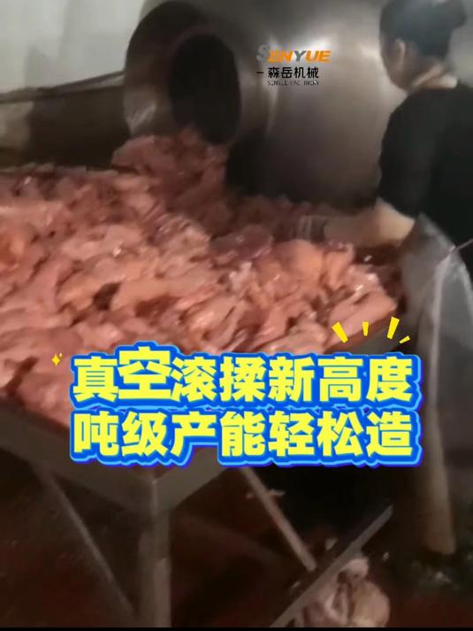 一吨肉真空滚揉机,真空腌肉机滚揉机,肉泥真空滚揉机,变频真空