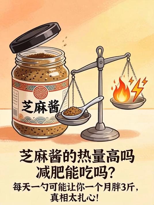 芝麻酱的热量高吗 减肥能吃吗?每天一勺可能让你一个月胖3斤,真相太扎心!
