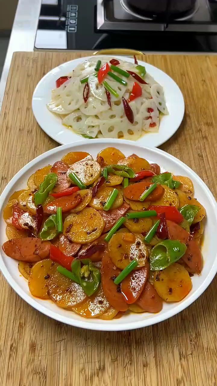 土豆片炒火腿的做法