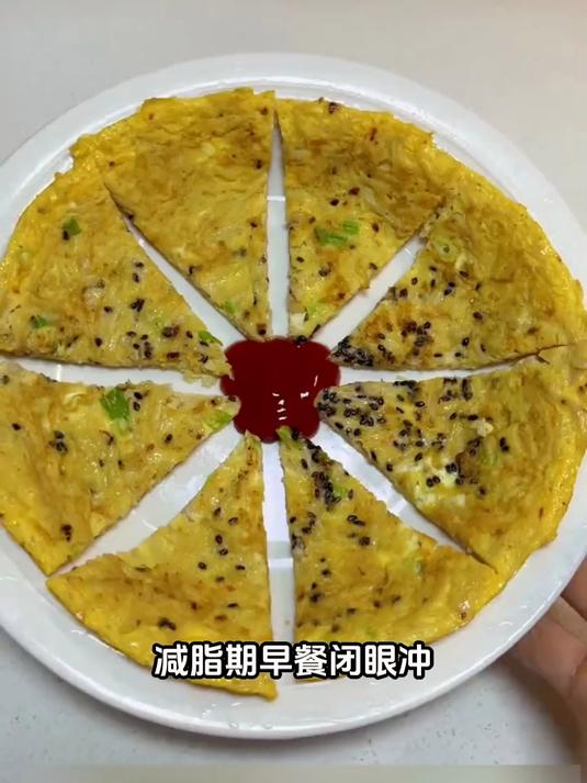 减脂期早餐不重样，金针菇鸡蛋饼超实用