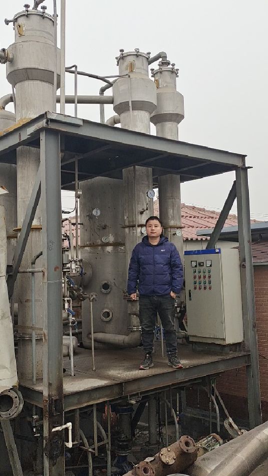 二手双效两吨强制循环蒸发器 降膜蒸发器