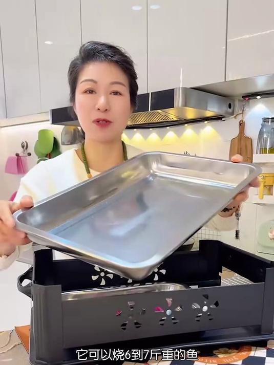 抽拉式设计真省心！户外烤鱼烧烤均适用，质量厚实可靠