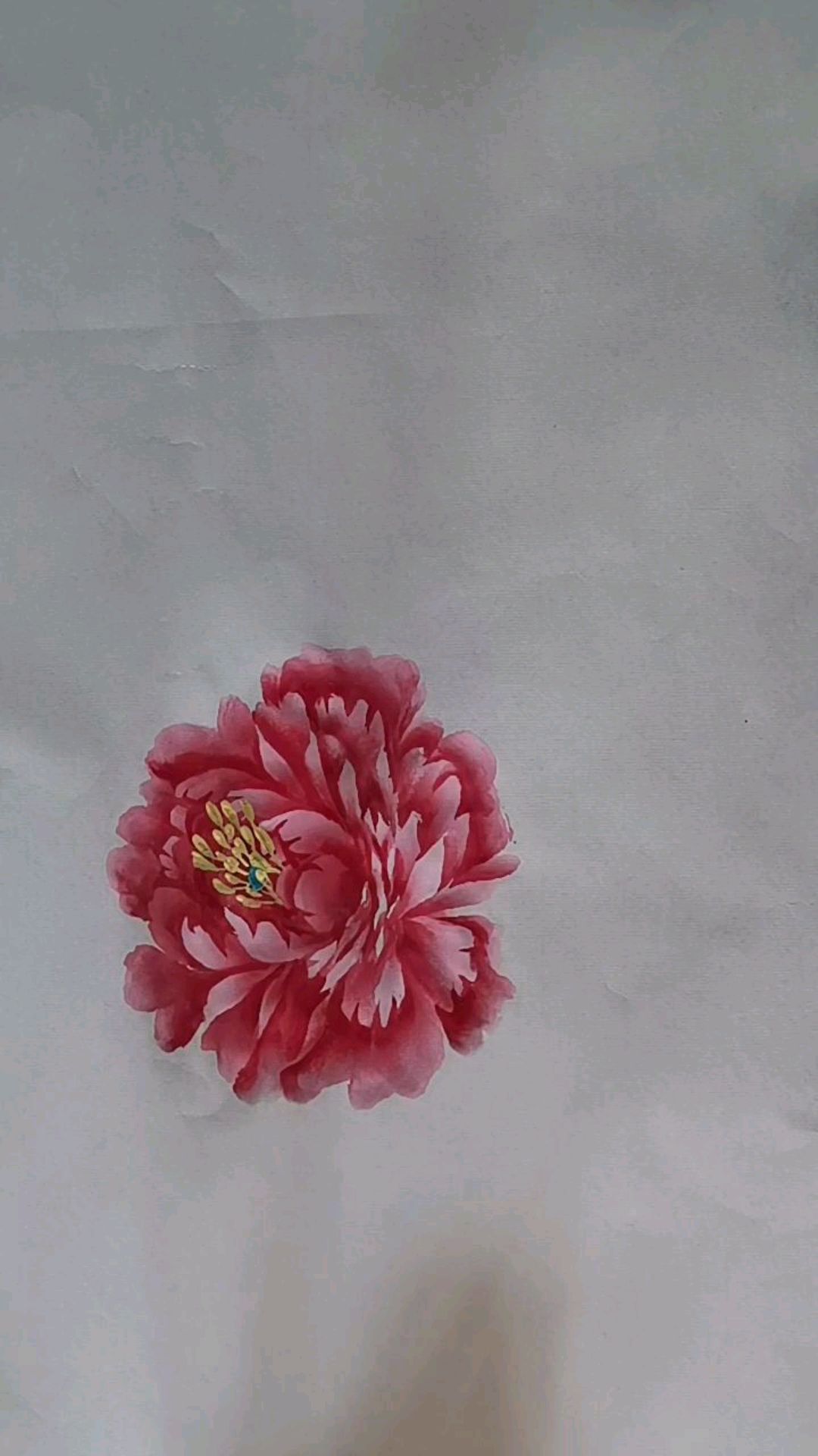 牡丹花的画法,饱满艳丽的牡丹花头怎么画出来跟着视频学很简单