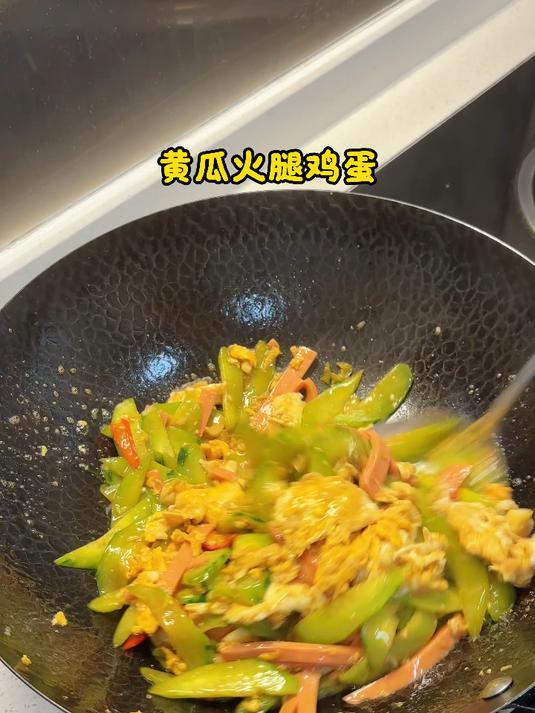 黄瓜火腿炒鸡蛋，江西小炒最下饭