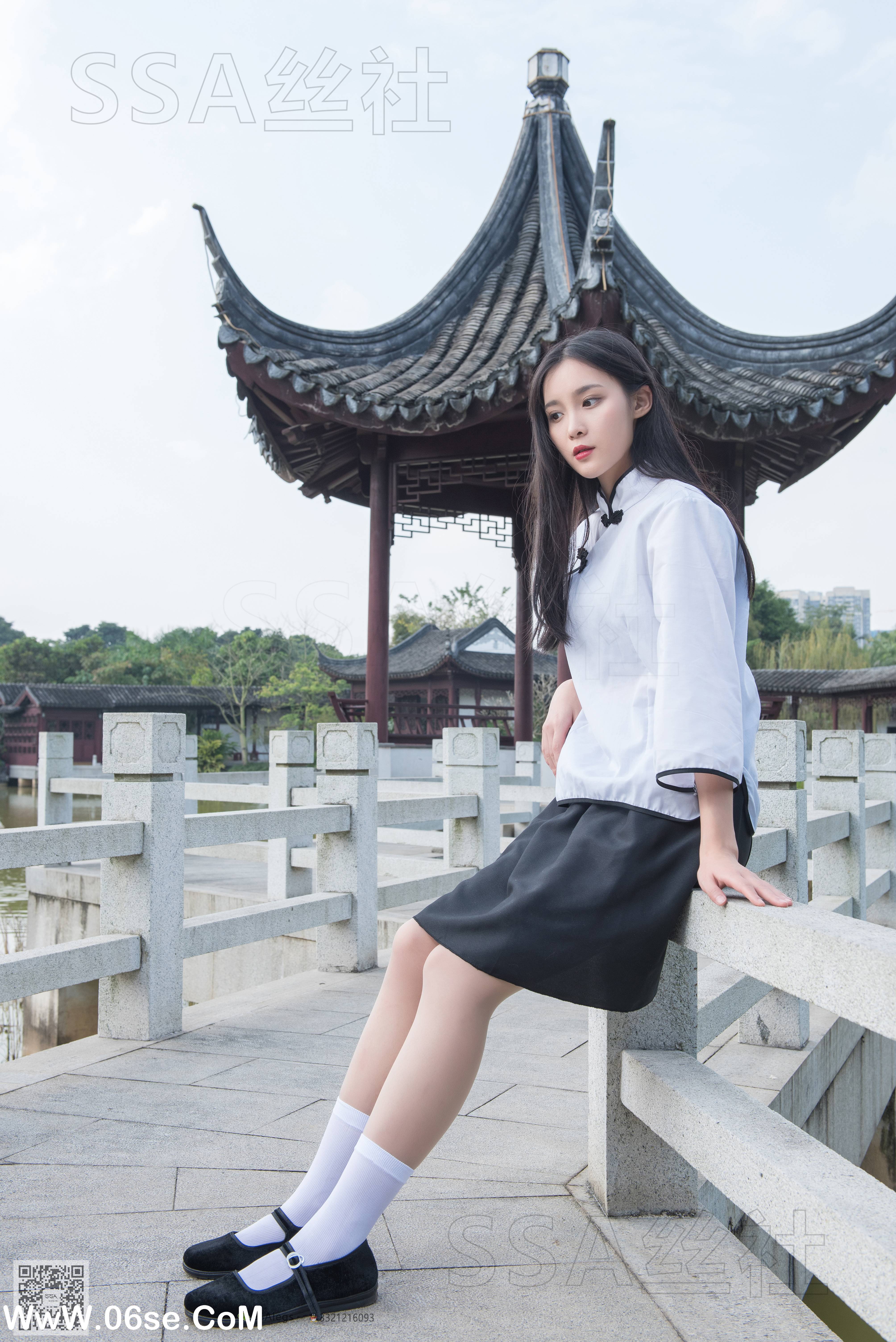 图片[43]-[SSA丝社] NO.068 君君 民国学妹肉丝白袜[120P1.85G]-六色网