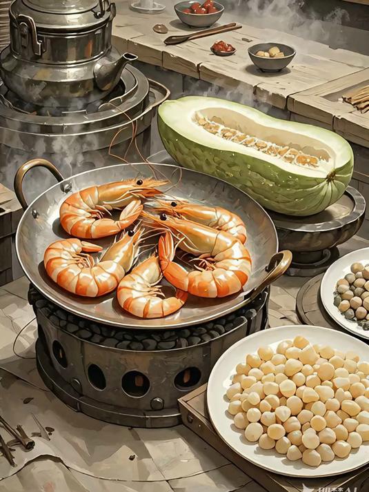 鲜虾冬瓜干贝汤:一碗滋补,祛湿养肾,焕发活力!