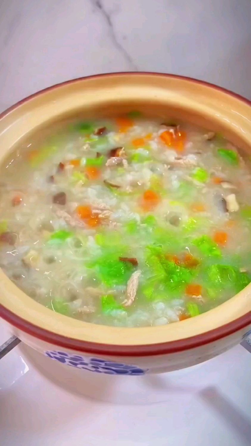 香菇青菜瘦肉粥