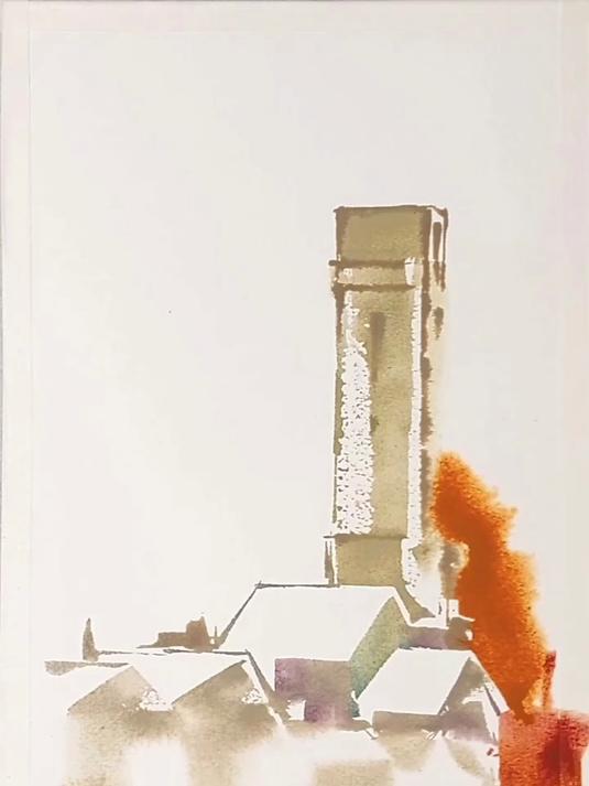 用水彩画建筑画