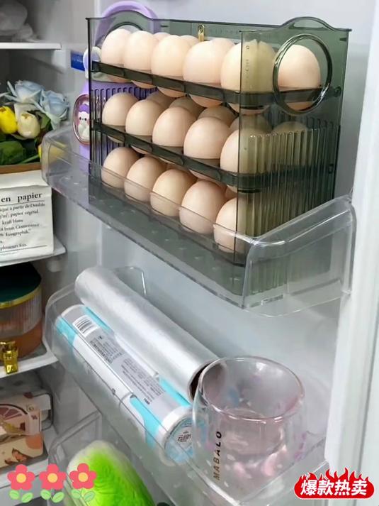 鸡蛋收纳神器！厨房保鲜盒防摔爆款