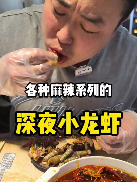 各种麻辣系列的深夜小龙虾