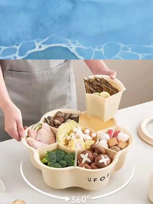 吃火锅神器，再也不担心桌子上摆的乱七八糟了，可以放6种食材，#厨房好物推荐#