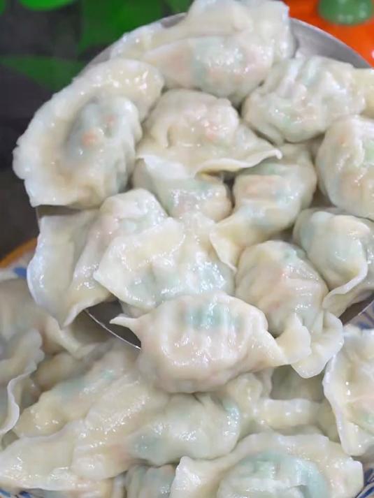 小白菜素馅水饺,你就像我这样调
