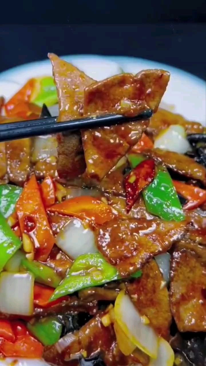 分享美食熘肝尖做法
