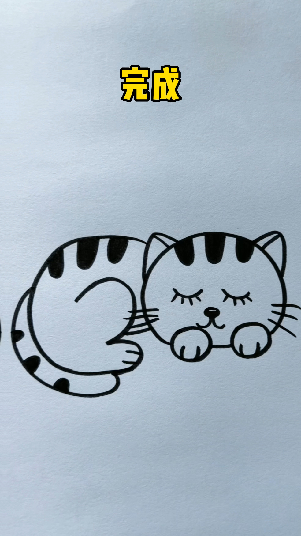 用数字300画小猫