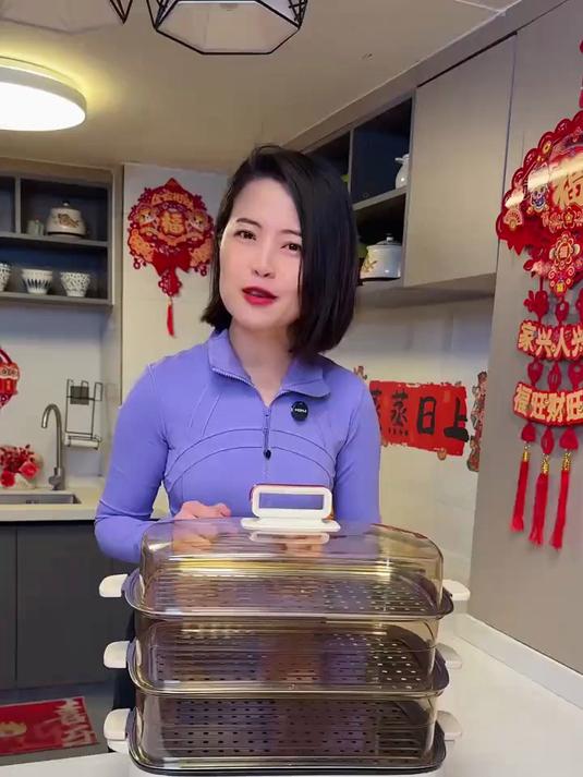 大容量三层电蒸锅，可蒸可煮可涮真正一锅多用，有它做早饭很方便
