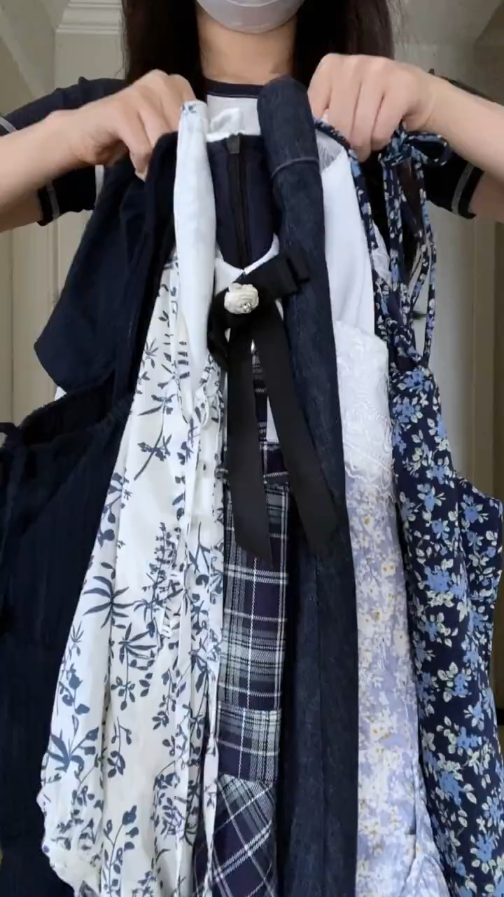 夏日显白藏青色系通勤穿搭!